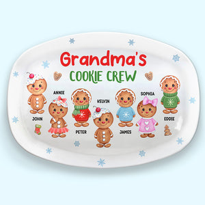 Nana's Perfect Batch - Family Personalized Custom Platter - Christmas Gift For Grandma