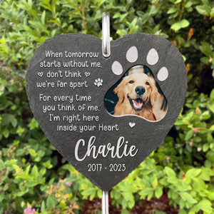 Personalized Memorial Garden Slate & Hook - Cemetery Decorations