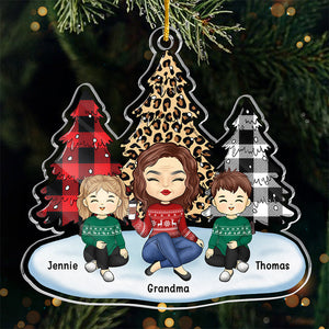 Grandkids Put The Merry In My Christmas - Family Personalized Custom Ornament - Acrylic Custom Shaped - Christmas Gift For Family Members