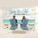 Custom Name Beach Couple Gifts - Personalized Acrylic Plaque