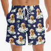 Custom Photo Wild And Free Just Like The Sea - Dog & Cat Personalized Custom Tropical Hawaiian Aloha Men Beach Shorts - Summer Vacation Gift, Birthday Party Gift For Pet Owners, Pet Lovers