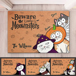 We Are Watching You Be Careful - Cat Personalized Custom Home Decor Decorative Mat - Halloween Gift For Pet Owners, Pet Lovers