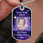 Custom Photo Walk With Me - Memorial Personalized Custom Necklace - Sympathy Gift, Gift For Family Members