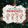 Life Is Better With Grandkids - Family Personalized Custom Ornament - Wood Benelux Shaped - Christmas Gift For Family Members