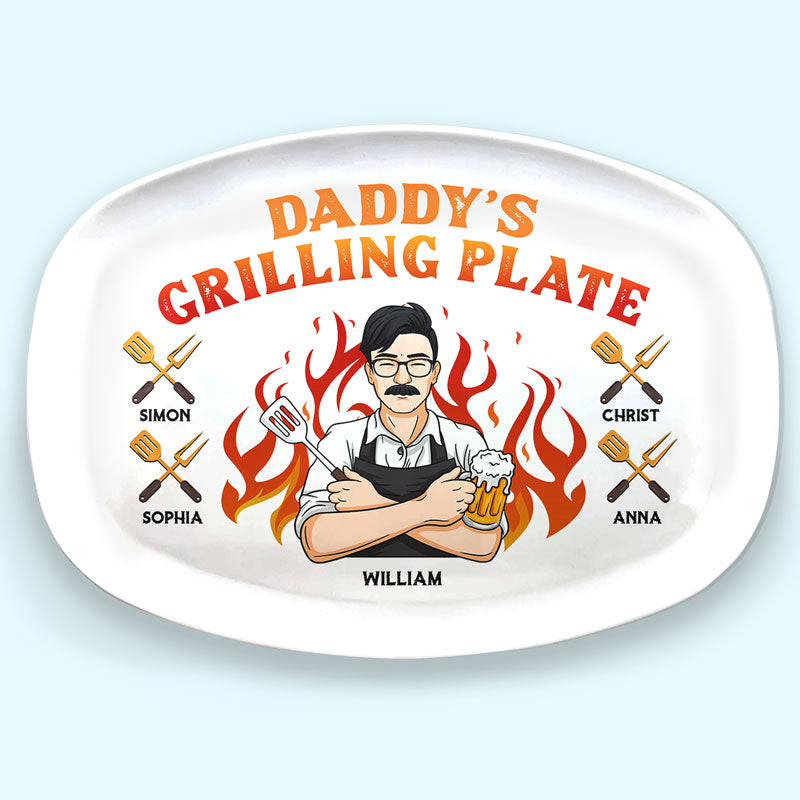 Personalized Grill Master Platter, Fathers Day Gifts, BBQ Gifts, Serving  Platter for Men, Custom Serving Platter, Personalized Mens Gifts