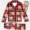 Custom Photo May Your Days Be Furry & Bright - Dog & Cat Personalized Custom Face Photo Pajamas - Christmas Gift For Pet Owners, Pet Lovers