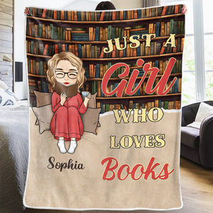 A Girl Who Loves Book It Was Me - Personalized Custom Blanket - Christmas Gift For Book Lovers