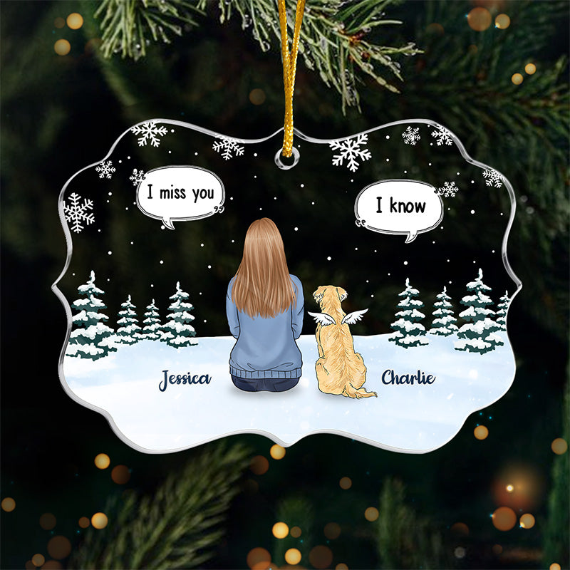 Love Leaves A Memory - Memorial Personalized Custom Ornament - Acrylic Benelux Shaped - Christmas Gift, Sympathy Gift For Pet Owners, Pet Lovers