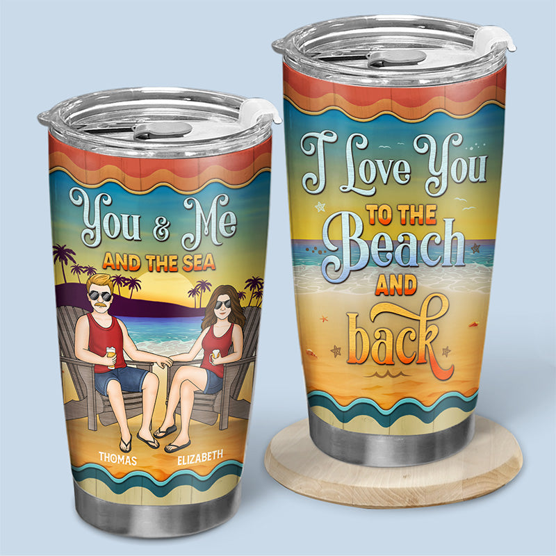 I Love You To The Beach And Back - Couple Personalized Custom 4 In 1 C -  Pawfect House ™