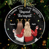 Merci d'être mes thérapeutes bénévoles - Décoration personnalisée Bestie - Forme ronde en acrylique - Cadeau de Noël pour meilleures amies, meilleures amies, sœurs