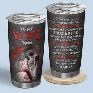 I Love You Forever & Always - Couple Personalized Custom Tumbler - Halloween Gift For Husband Wife, Anniversary