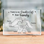 Custom Family Hand Heart Gifts - Personalized Shaped Acrylic Plaque