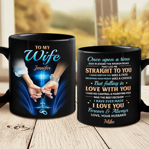 Marrying You Was The Best Decision - Couple Personalized Custom Black Mug - Gift For Husband Wife, Anniversary