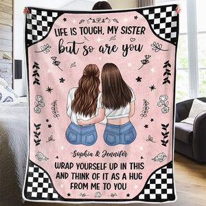 Always My Sister Forever My Friend - Family Personalized Custom Blanket - Gift For Siblings, Sisters