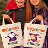 Candy Monster - Family Personalized Custom Tote Bag - Halloween Gift For Kid