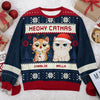 Have A Clawsome Catmas - Cat Personalized Custom Ugly Sweatshirt - Unisex Wool Jumper - Christmas Gift For Pet Owners, Pet Lovers