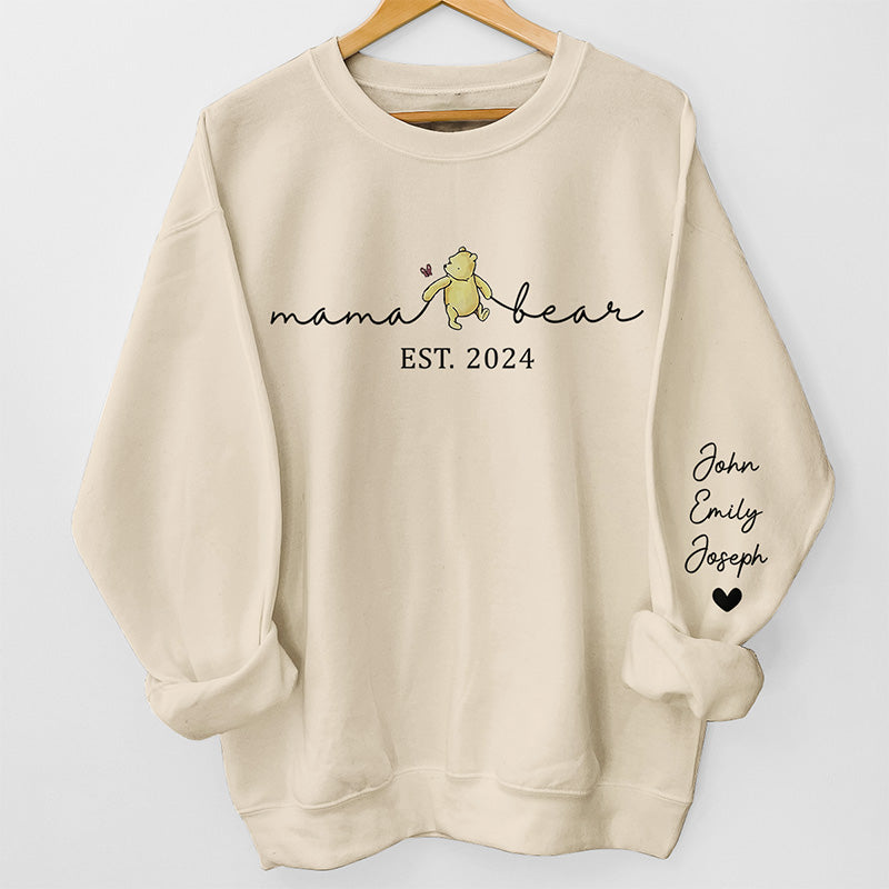 MotherhoodIsTheGreatestThing-FamilyPersonalizedCustomUnisexSweatshirtWithDesignOnSleeve-GiftForMom