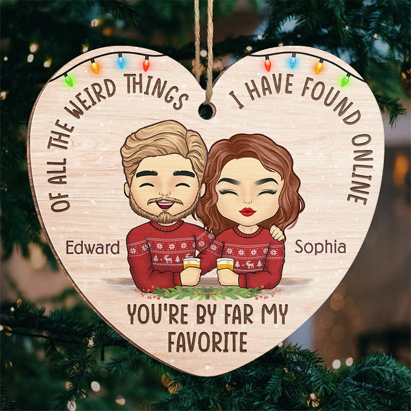 Tu es mon aujourd'hui et tous mes lendemains - Ornement personnalisé pour couple - En forme de cœur en bois - Cadeau de Noël pour mari et femme, anniversaire