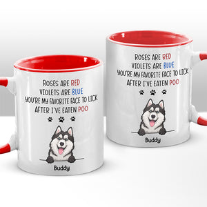 You're My Favorite Face To Lick - Dog Personalized Custom Accent Mug - Gift For Pet Owners, Pet Lovers
