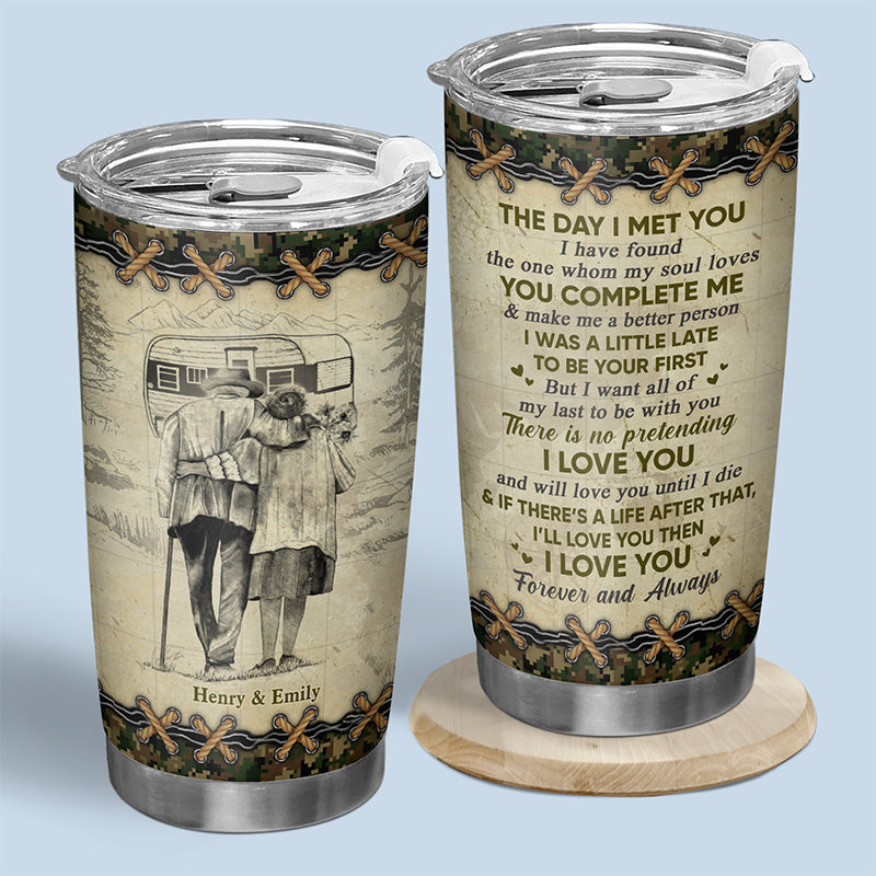 I Love You Forever And Always - Couple Personalized Custom Tumbler - Gift For Wife, Anniversary