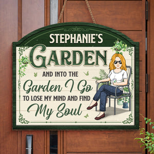 Garden, Where I Find My Soul - Garden Personalized Custom Shaped Home Decor Wood Sign - House Warming Gift For Gardening Lovers
