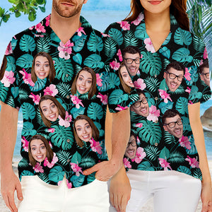 Custom Photo You Had Me At Aloha - Couple Personalized Custom Unisex Tropical Hawaiian Aloha Shirt - Summer Vacation Gift, Gift For Husband Wife