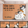 The Cat Is In Charge We Just Live Here - Cat Personalized Custom Decorative Mat - Gift For Pet Owners, Pet Lovers