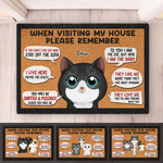 Remember When Visit Our House - Cat Personalized Custom Decorative Mat - Gift For Pet Owners, Pet Lovers