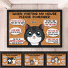 Remember When Visit Our House - Cat Personalized Custom Decorative Mat - Gift For Pet Owners, Pet Lovers