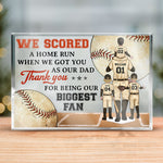 Custom Name Baseball Dad Gifts - Personalized Shaped Acrylic Plaque