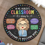 Everyone Is Welcome Here - Teacher Personalized Custom Shaped Home Decor Decorative Mat - House Warming Gift For Teacher, Back To School