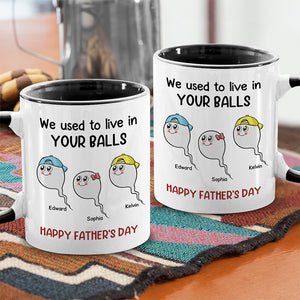 Thanks For Not Swallowing Us - Family Personalized Custom Accent Mug - Father's Day, Mother's Day, Birthday Gift For Dad, Mom