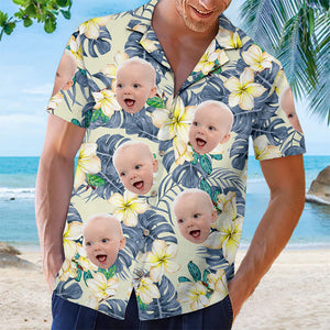 Custom Photo Tropical Summer Vibe - Family Personalized Custom Unisex Tropical Hawaiian Aloha Shirt - Summer Vacation Gift, Gift For Family Members