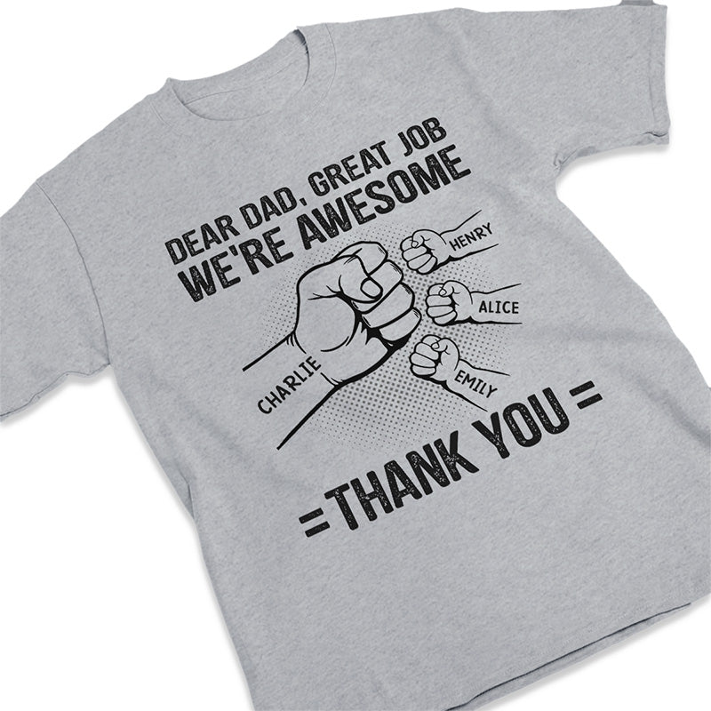 My Dad Is My Hero I'm His Biggest Fan - Family Personalized Custom Unisex T-shirt, Hoodie, Sweatshirt - Father's Day, Birthday Gift For Dad