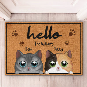 Hey There Cats And Kittens - Cat Personalized Custom Decorative Mat - Gift For Pet Owners, Pet Lovers