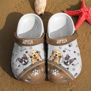 Life Is Better With Dogs - Dog & Cat Personalized Custom Unisex Clogs, Slide Sandals - Gift For Pet Owners, Pet Lovers