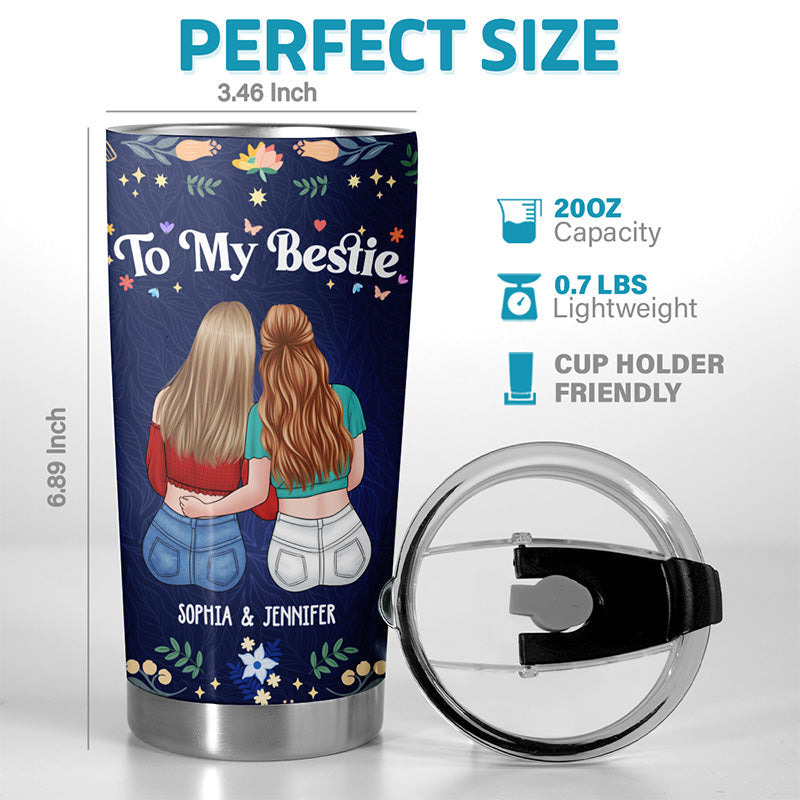 Thank You My Unbiological Sister - Bestie Personalized Custom Tumbler - Gift For Best Friends, BFF, Sisters