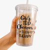 Let's Go With Us - Bestie Personalized Custom Clear Acrylic Tumbler - Summer Vacation, Gift For Best Friends, BFF, Sisters