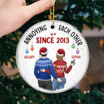 It's Always Better When We're Together - Couple Personalized Custom Ornament - Ceramic Round Shaped - Christmas Gift For Husband Wife, Anniversary