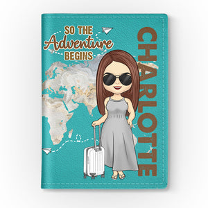 Personalized Passport Cover - Passport Case For Travel Lovers - PU Leather Passport Holder Women - travel Gifts For Women - Gifts For Friends Female - Travel Essentials Passport Wallet