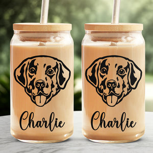 Personalized Name Iced Coffee Cup, Iced Coffee Cup With Lid and Straw, Beer  Can Glass With Lid & Straw, Bridesmaid Gift, Glass Tumbler 