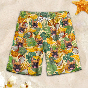 Custom Photo A Little Vitamin Sea - Dog & Cat Personalized Custom Tropical Hawaiian Aloha Men Beach Shorts - Summer Vacation Gift, Birthday Party Gift For Pet Owners, Pet Lovers