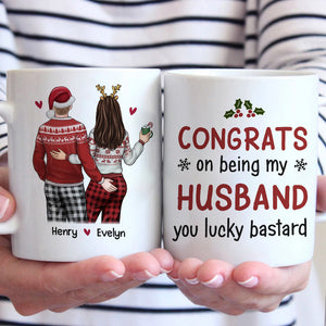 Let's Save Santa A Trip - Couple Personalized Custom Mug - Christmas Gift For Husband Wife, Anniversary