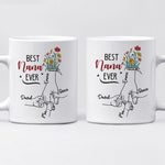 Best Nana Ever - Family Personalized Custom Mug - Birthday Gift For Mom, Grandma