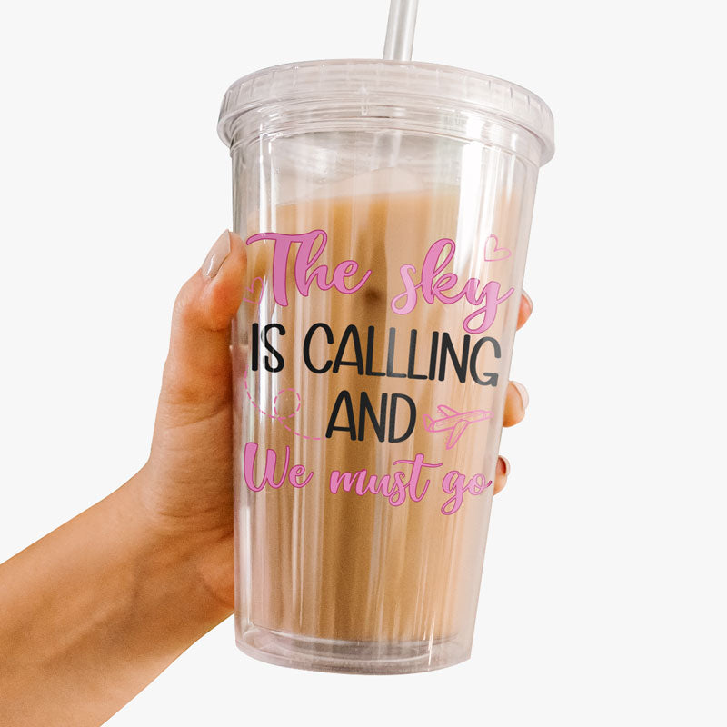 Girls Just Wanna Have Fun - Bestie Personalized Custom Clear Acrylic Tumbler - Summer Vacation, Gift For Best Friends, BFF, Sisters