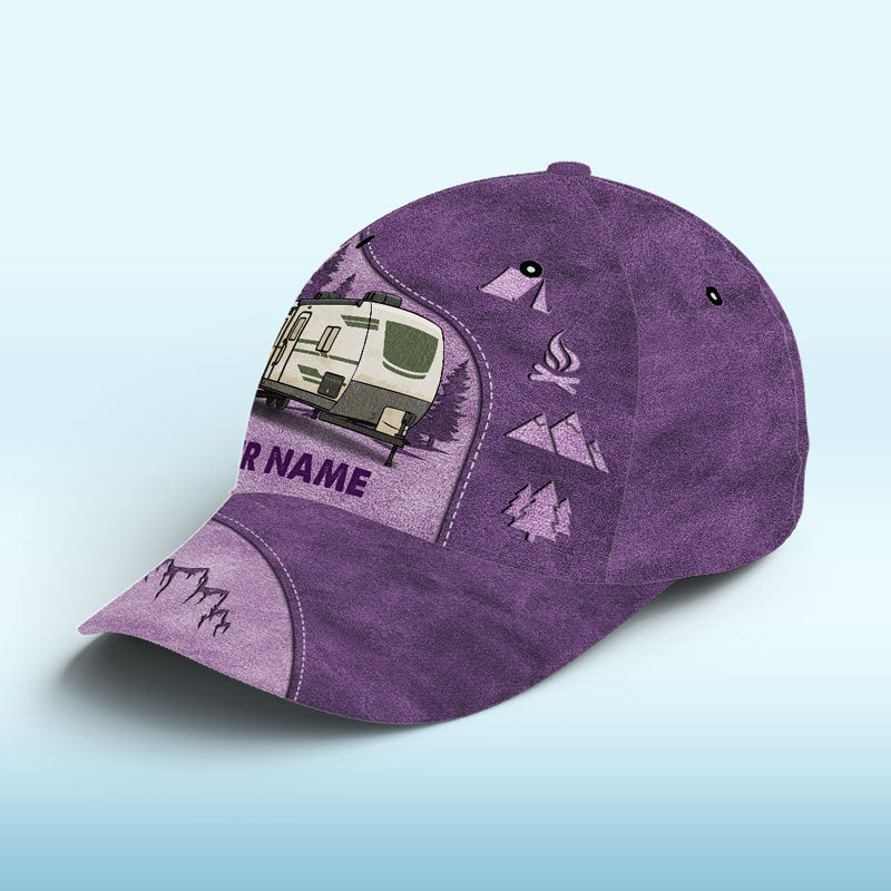 Adventure Awaits In Nature - Camping Personalized Custom Hat, All Over Print Classic Cap - Gift For Camping Lovers