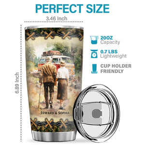 I Want To Hold Your Hand At 80 - Camping Personalized Custom Tumbler - Gift For Camping Lovers