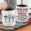 We're Glad We Shot Out Of Yours - Family Personalized Custom Accent Mug - Father's Day, Birthday Gift For Dad