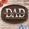 Dad The Man The Grill The Legend - Family Personalized Custom Platter - Father's Day, Birthday Gift For Dad