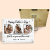 Custom Photo To Us You're The World - Family Personalized Custom Acrylic Magnetic Photo Frame - Father's Day, Birthday Gift For Dad